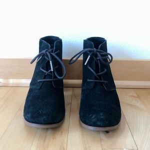 Toms Black Suede Heels